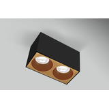 PLAFONIERA LED ESSENZA QUBE NERA/GOLD D
