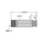 Field-Wireable Connector Female Connector M8 × 1/Ø 8 mm, Straight   B5143-0