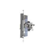 Temperature regulator with dispaly, with outer sensor, cream white/electro white