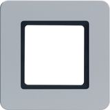 Frame 1gang, Q.7, alu velvety lacquered for illumination