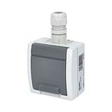 ATLAS socket with M20 outlet IP65 gray