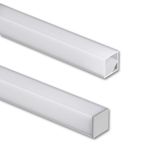 Corner aluminum profile RD2, 16x16mm, White diffuser, 1m
