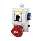 Combination SB315 2xsocket + switch IP44