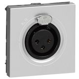 XLR Socket Mosaic Female 2 Module Aluminium