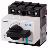 DMM-40/1 Switch-disconnector, DMM, 40 A, 3P + N (solid), With black rotary handle and drive shaft, Vertical connection