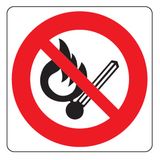 Square prohibition signs - Side: 125 mm