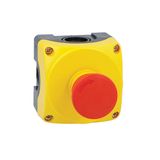 Yellow control station LPZP1A5 complete with mushroom pushbutton turn-to-release LPCB6644 1NC