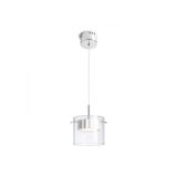 ESTRA I pendant white clear glass 230V LED 5W 3000K