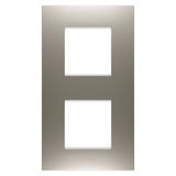 EGO INTERNATIONAL PLATE - IN PAINTED TECHNOPOLYMER - 2+2 MODULES VERTICAL - STEEL - CHORUSMART