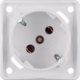 SCHUKO socket outlet 45°, w. screw term.s, Int. module inserts, polar 