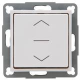HK07 – shutter/blind push button with center position, complete device, colour: pure white