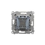 Double roller shutter button (1-0-2), 10A, black matt