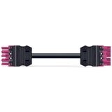 pre-assembled connecting cable Eca Socket/open-ended pink