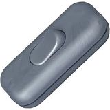 Inline Cord Switch for Round Cable, 1-Pole, 2A, 250V, silver
