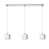 DADOS III 80 pendant opal-colored glass/matt nickel 230V LED E27 3x11W