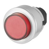 Projecting push-button, illuminated, flush-mount, momentary, red
