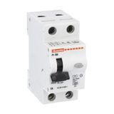 Residual current circuit breaker with overcurrent protection, 10kA. 2 modules, 1P+N - type AC, 06A