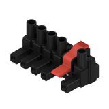 PCB plug-in connector, female plug, 7.62 mm, Number of poles: 5, 180°, Clamping yoke connection, Box