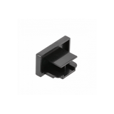 End cap for single-phase track, black