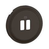 COVER PLATE USB CHARGER BLACK