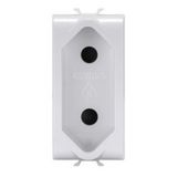 ISRAELI STANDARD SOCKET-OUTLET - 250 V ac - 2P 10 A - 1 MODULE - SATIN WHITE - CHORUSMART