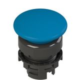 Illuminated blue mushroom pushbutton
