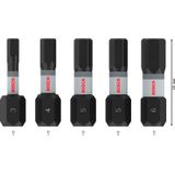 PRO Hex Impact Bit, H3, H4, H5(x2), H6, 25 mm, 5 pcs