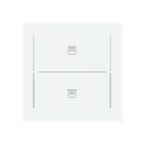 LFJT/A.2.70.1-44M Cover plate with legend with Symbol "venetian blind" studio white matt - Trevion®