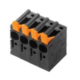 Printed circuit board terminals, 7.50 mm, Number of poles: 12, 90°, Solder pin length (l): 5 mm, tinned, black, PUSH IN with lever, Clamping range, max. : 6 mm², Box