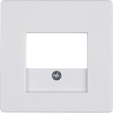 Centre plate TAE cut-out, Q.1/Q.3, p. white velvety