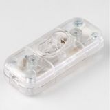 Inline Cord Switch for Round Cable, 1-Pole, 2A, 250V, transparent