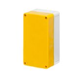 Polycarbonate push-button enclosure 94x180x81, undrilled, yellow