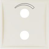 Central part for a radio system with a small sound system, place for headphones and volume control with print, Berker S.1, cream, gloss