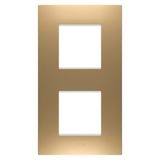 EGO INTERNATIONAL PLATE - IN PAINTED TECHNOPOLYMER - 2+2 MODULES VERTICAL - GOLD - CHORUSMART