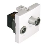 R-TV-SAT SOCKET (CROSSOVER TYPE)-2 MOD WHITE