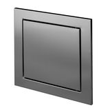 Metal access door with "push to open" system. Made of stainless steel.