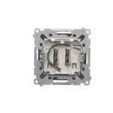 Single socket outlet with Schuko earthing, white, 16A