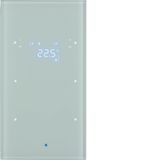 KNX glass sensor 2g thermostat, display, intg bus coupl. ,KNX-TS senso