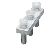 Comb, 3-pole, fully insulated, fitted in the clamping sleeve and latched for 95 mm2 terminals