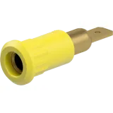 4 mm socket, plug-in connection, mounting Ø 8.2 mm, yellow, 64.3010-24