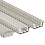 VS built-in aluminum profile, 24x8 mm, clear diffuser, complete, 1 m