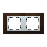 Double frame, wood, Wenge / Aluminum matt