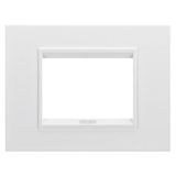 LUX PLATE - IN METAL - 3 MODULES - MONOCHROME SATIN WHITE - CHORUSMART