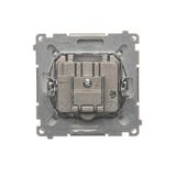 "Bell" push button with LED indicator light, (module), 10AX, quick connection, cream white/electro white