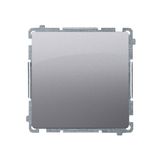 Intermediate switch without pictogram, (module), 10AX, Screw, Inox, metallized
