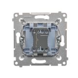 Single contact push button illuminated without pictogram, (module), 16AX, Screw, Gold matt, metalic