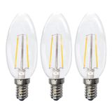 EcoPack 3pcs LED FIL C35 E14 2W 2700K CL