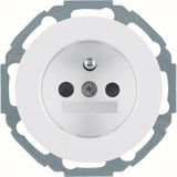 Earthed socket, enhanced touch safety, Series R.classic white