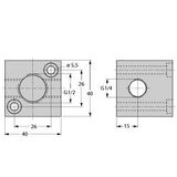 Accessories Mounting Bracket   FCI-1/2-1/4-1/4-A4