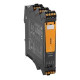 Limit value monitoring, Input : universal U, I, R,ϑ, Output : 2 x relays, Input: temperature, R, U, I, Relay output, 24 V DC power supply